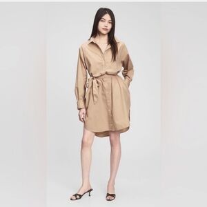 Y2K GAP Shirt Dress in Khaki Size Small